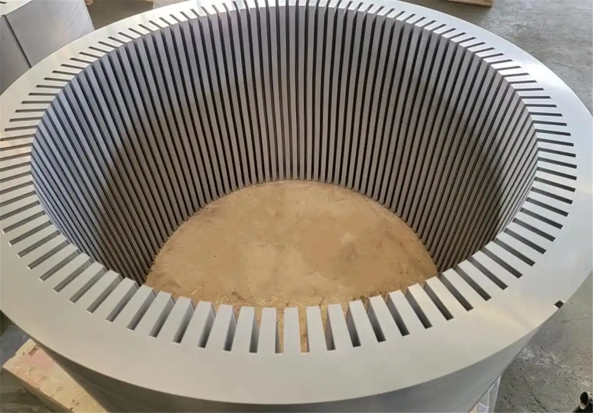 Backlack motor core lamination process